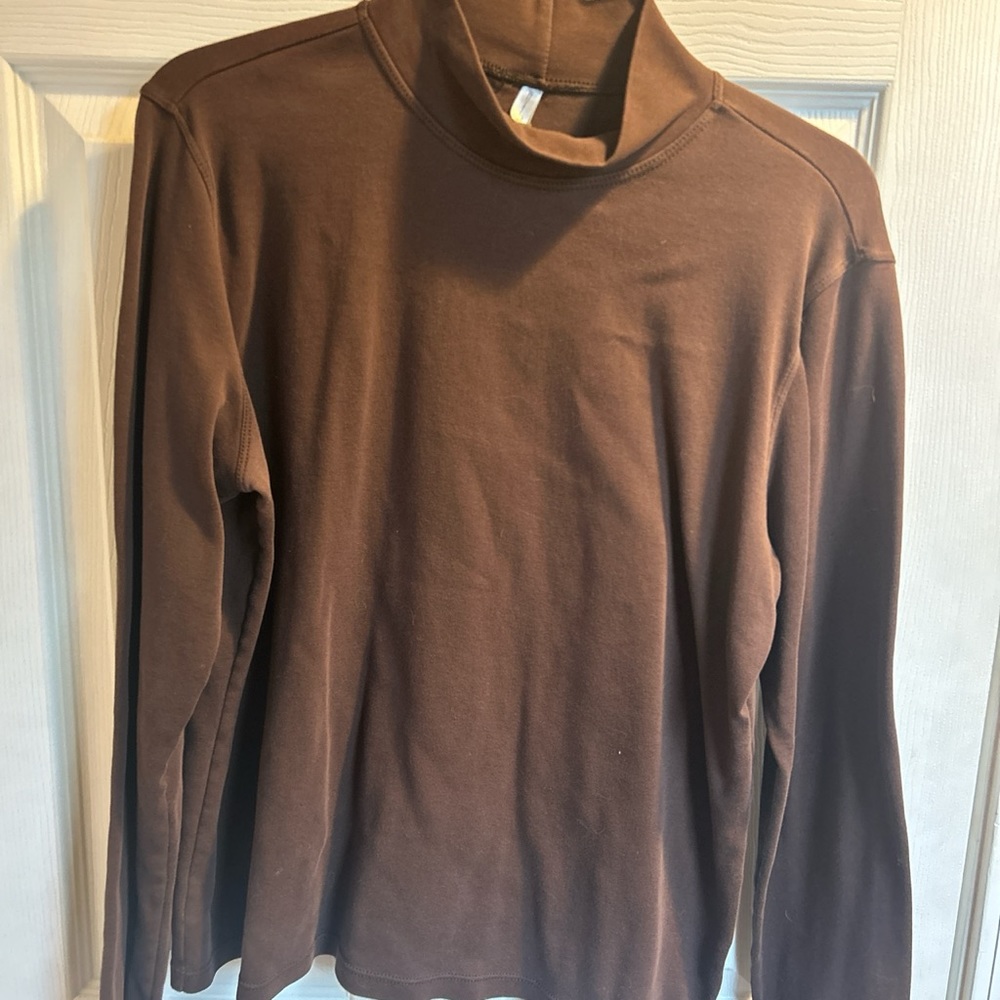 Brown Mock Neck